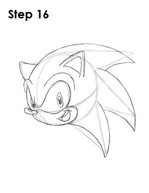 300x388 How To Draw Sonic The Hedgehog Steps - Sonic Drawing