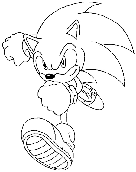450x567 How To Draw Sonic The Hedgehog With Easy Step - Sonic Drawing