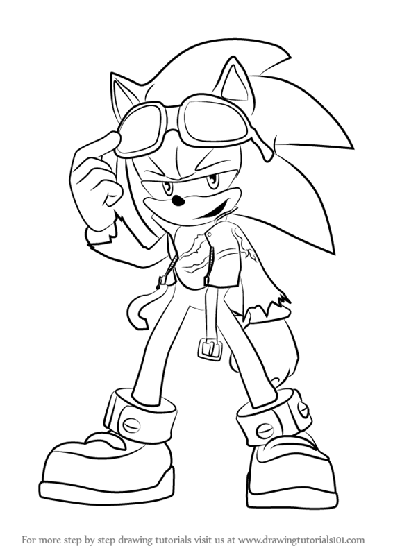 566x800 learn how to draw scourge the hedgehog from sonic the hedgehog - Sonic Drawing