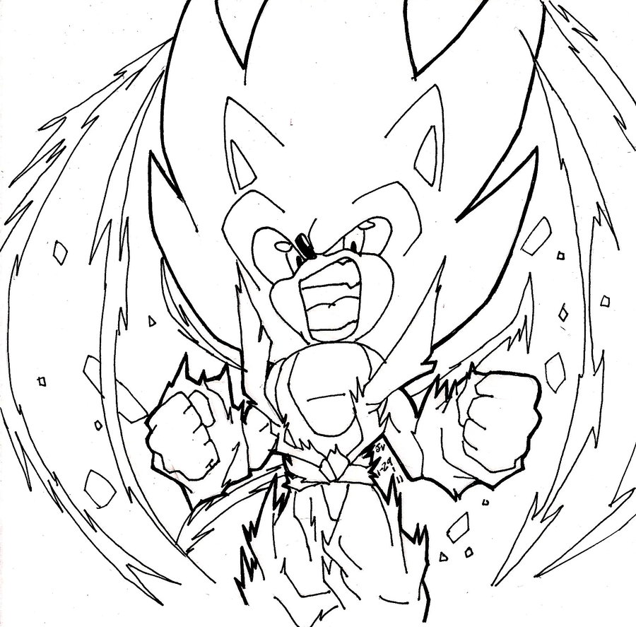 Coloring Pages Portfolio Dark Super Sonic Coloring Pages Shadow - Sonic D.....