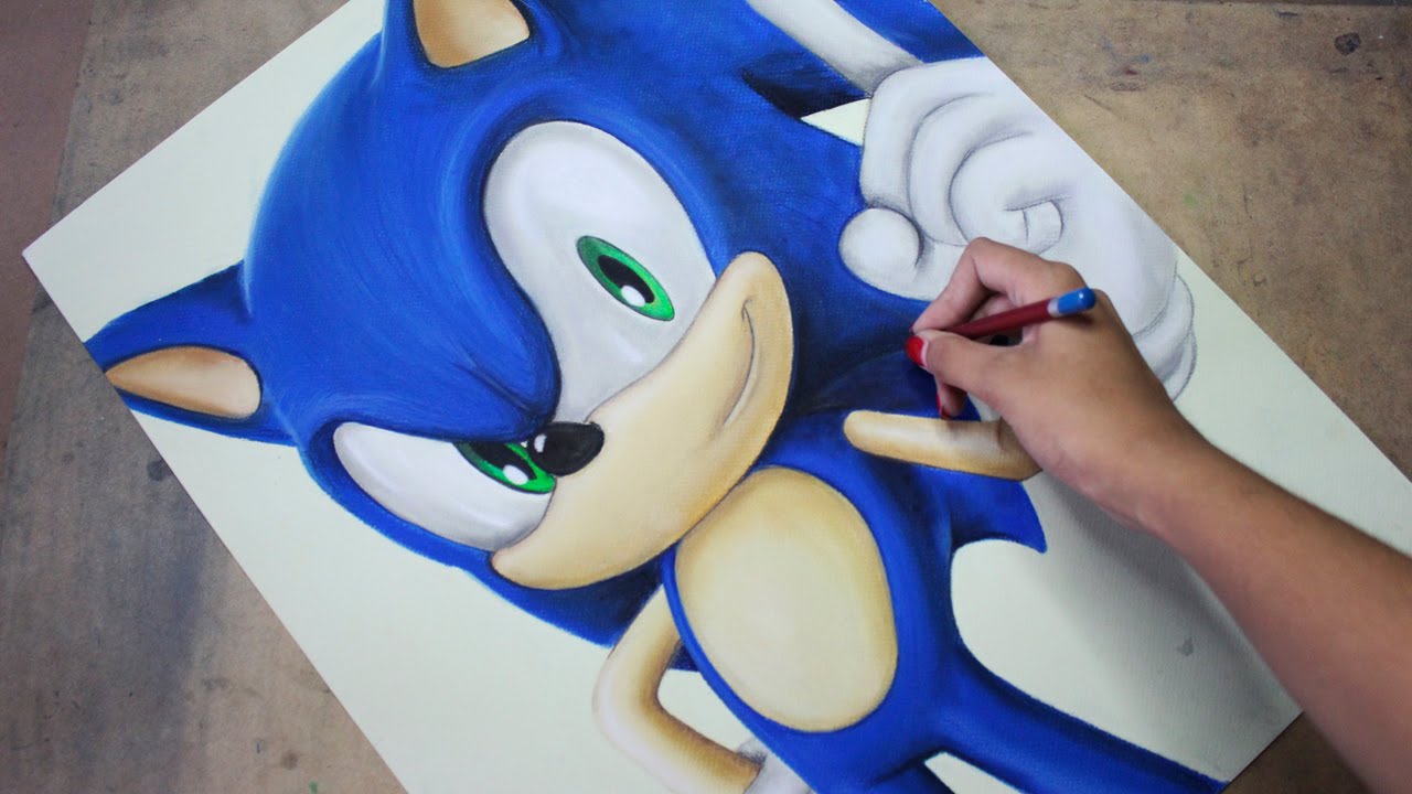 1280x720 speed drawing sonic the hedgehog diana - Sonic Drawing