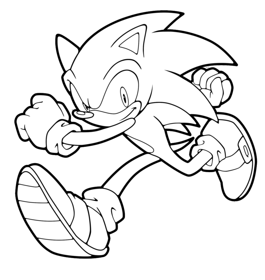 869x919 Coloring Pages Free Printable Sonic The Hedgehog Coloring Pages - Sonic Drawing Book