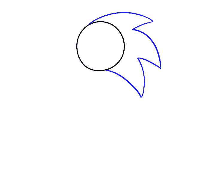 678x600 how to draw sonic the hedgehog in a few easy steps easy drawing - Sonic Drawing Easy