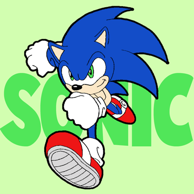 400x400 How To Draw Sonic The Hedgehog Running Drawing Lesson - Sonic Drawing Easy