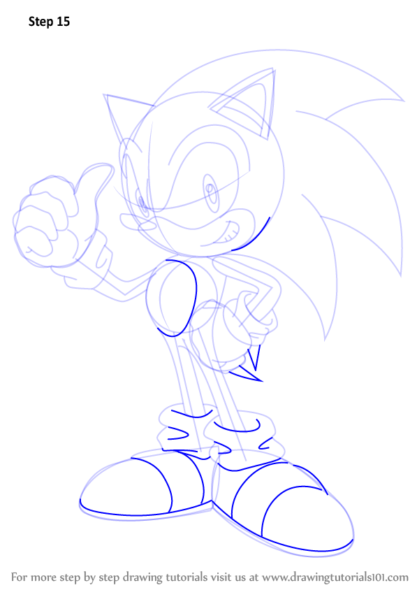 597x844 Learn How To Draw Sonic - Sonic Drawing Easy