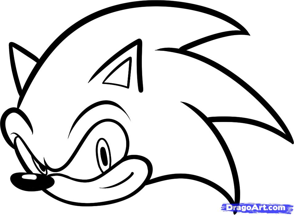955x698 How To Draw A Easy Drawing Of Sonic Free Image - Sonic Drawing Easy