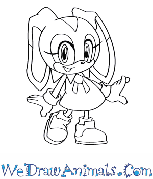 300x350 How To Draw Cream The Rabbit From Sonic The Hedgehog - Sonic Drawing Easy
