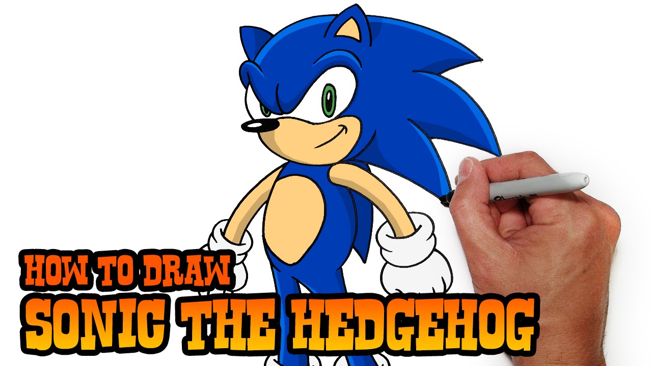 1280x720 How To Draw Sonic The Hedgehog Video Lesson - Sonic Drawing Games