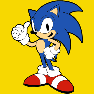 400x400 How To Draw Sonic The Hedgehog In Easy Drawing Tutorial Sonic - Sonic Drawing Games