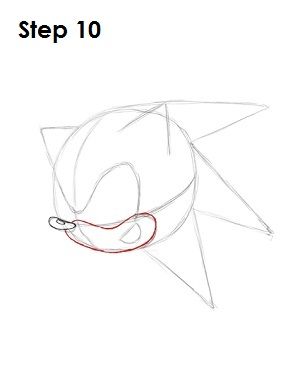 300x388 How To Draw Sonic The Hedgehog Steps - Sonic Drawing Pictures