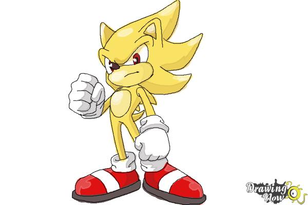 600x400 How To Draw Super Sonic - Sonic Drawing Pictures