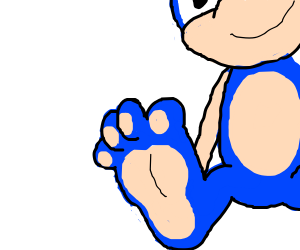 300x250 Shoeless Sonic Drawing - Sonic Drawing Pictures