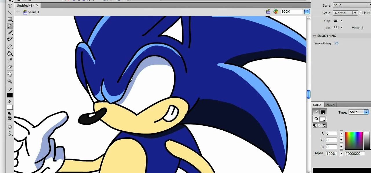 1280x600 How To Draw A Hyper Stylized Sonic The Hedgehog Drawing - Sonic The Hedgehog Drawing