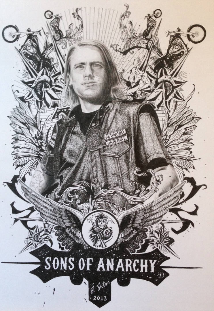 743x1076 Sons Of Anarchy Poster Drawing - Sons Of Anarchy Drawing