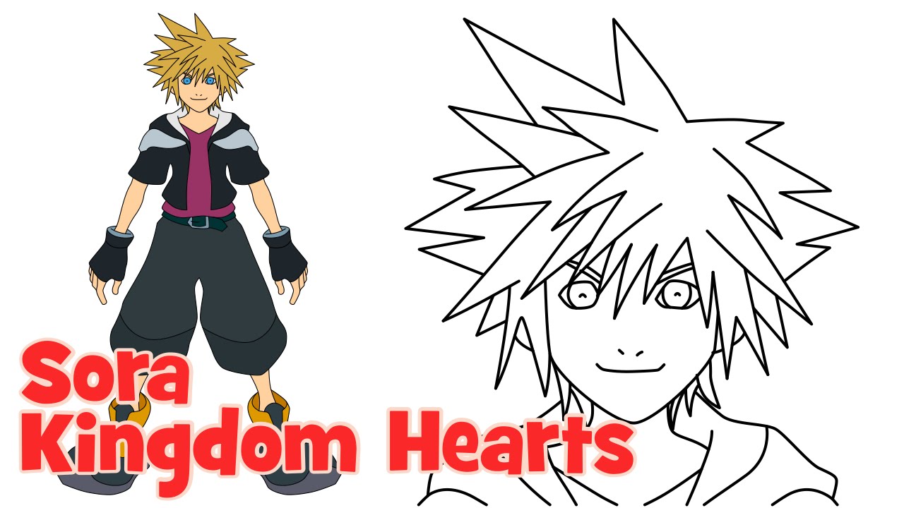 1280x720 How To Draw Sora From Kingdom Hearts Disney Character - Sora Drawing