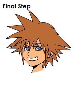 300x388 How To Draw Sora From Kingdom Of Hearts - Sora Drawing
