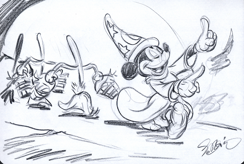 800x537 Mickey Mouse Sorcerer - Sorcerer Mickey Drawing