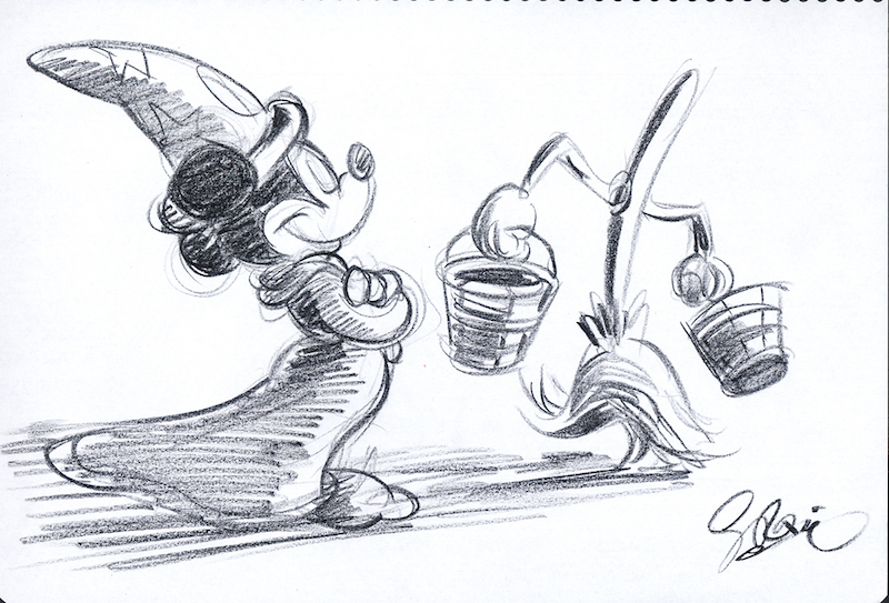 800x543 Mickey Mouse Sorcerer - Sorcerer Mickey Drawing