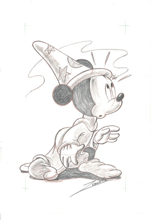 Sorcerer Mickey Drawing at PaintingValley.com | Explore collection of ...