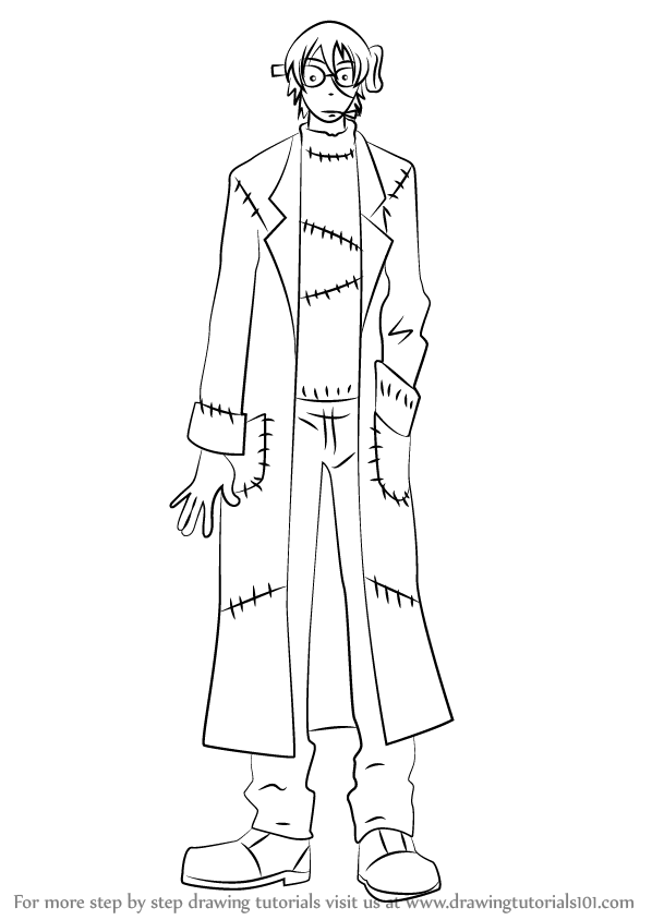 598x844 learn how to draw franken stein from soul eater - Soul Eater Drawing