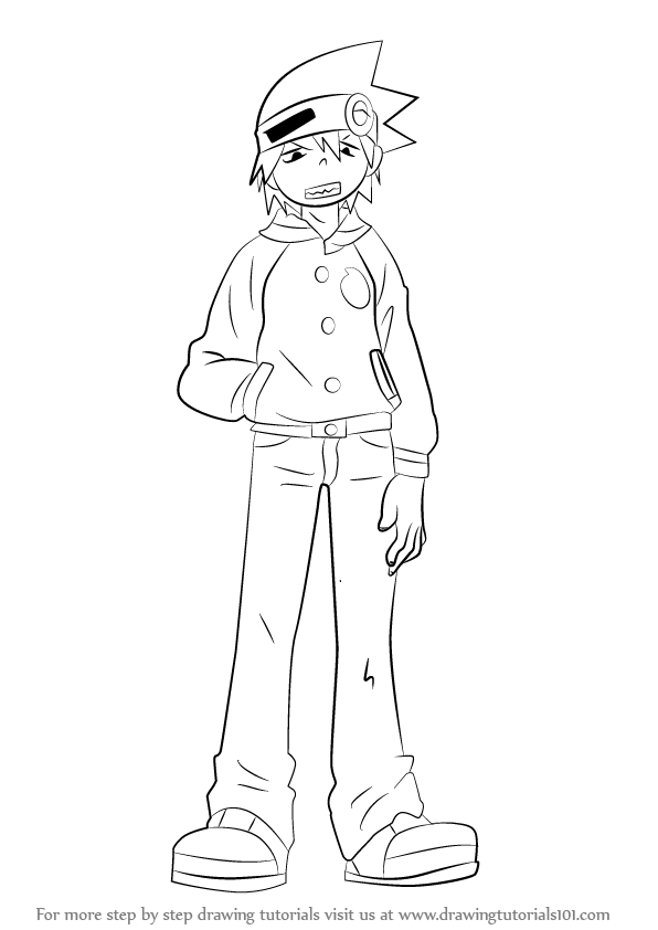 596x842 learn how to draw soul evans from soul eater - Soul Eater Drawing