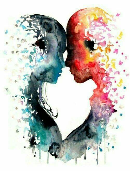 500x657 soulmate art in art, watercolor art, watercolor paintings - Soulmate Drawing