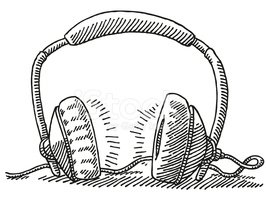 266x200 headphones sound drawing stock vectors - Sound Drawing