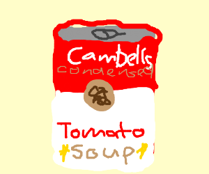 300x250 campbell's condensed tomato soup can drawing - Soup Can Drawing