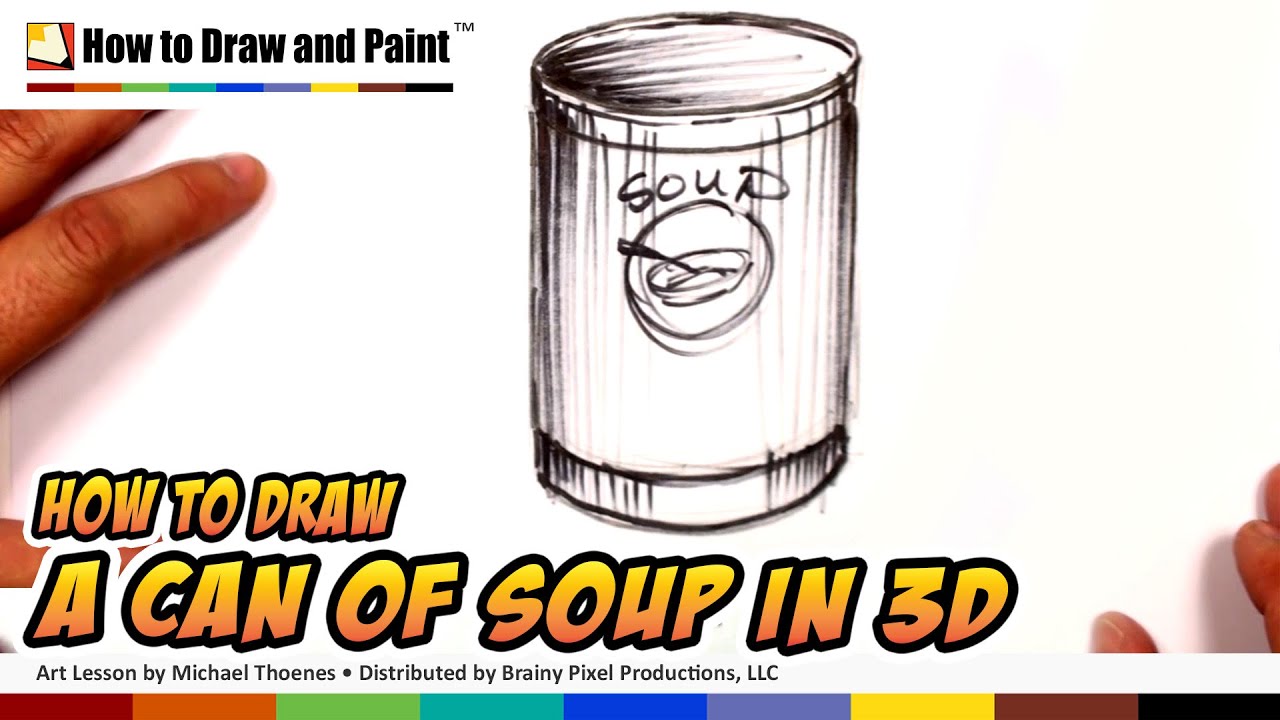 1280x720 How To Draw Shapes - Soup Can Drawing