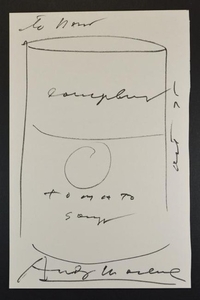 200x300 andy warhol vintage soup can drawing lot art - Soup Can Drawing