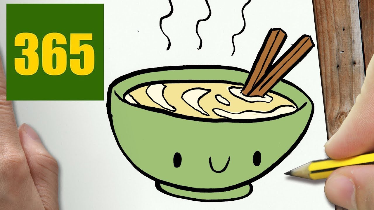 1280x720 How To Draw A Soup Cute, Easy Step - Soup Drawing