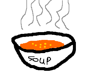 300x250 Steaming Green Bowl Of Soup Drawing - Soup Drawing