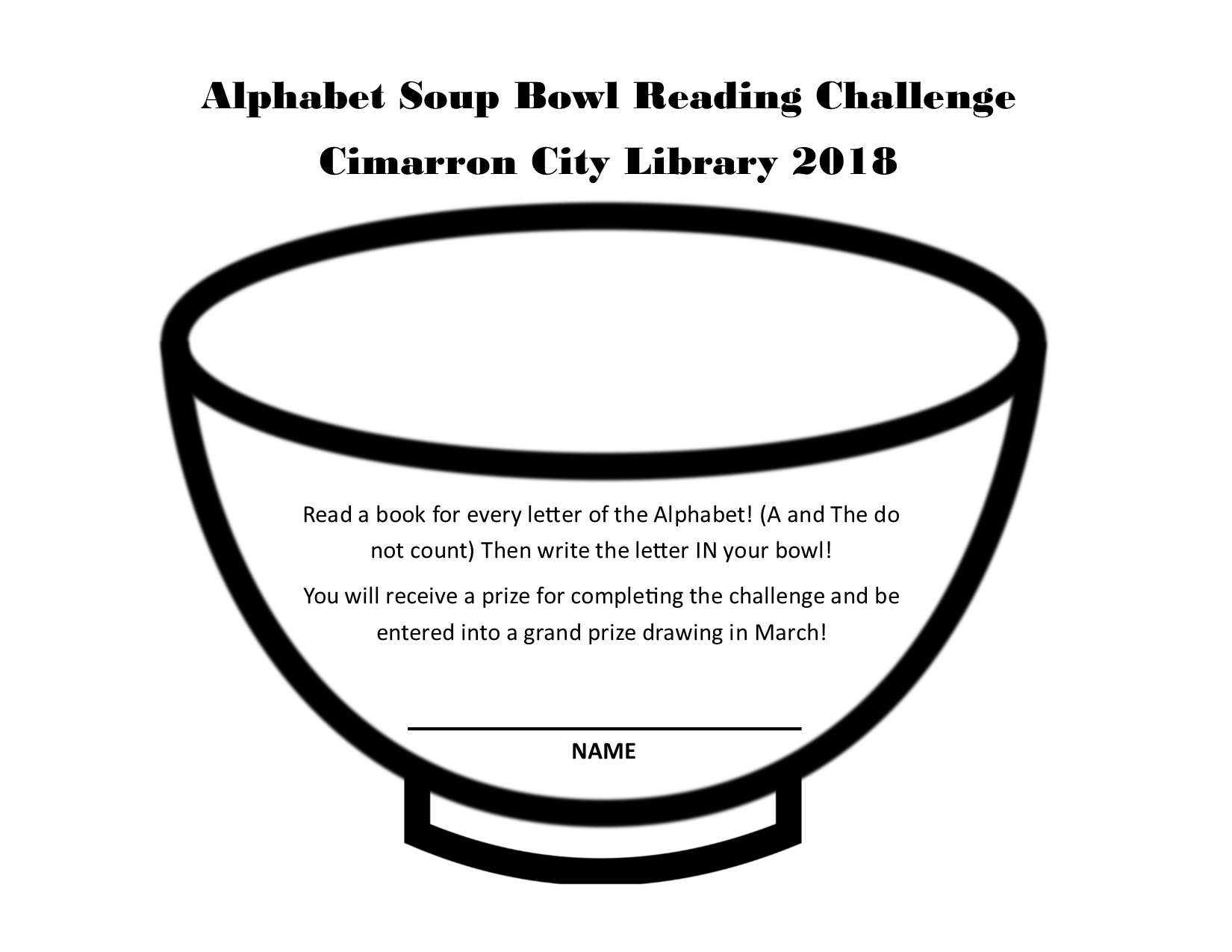 1650x1275 alphabet soup challenge cimarron city library - Soup Drawing
