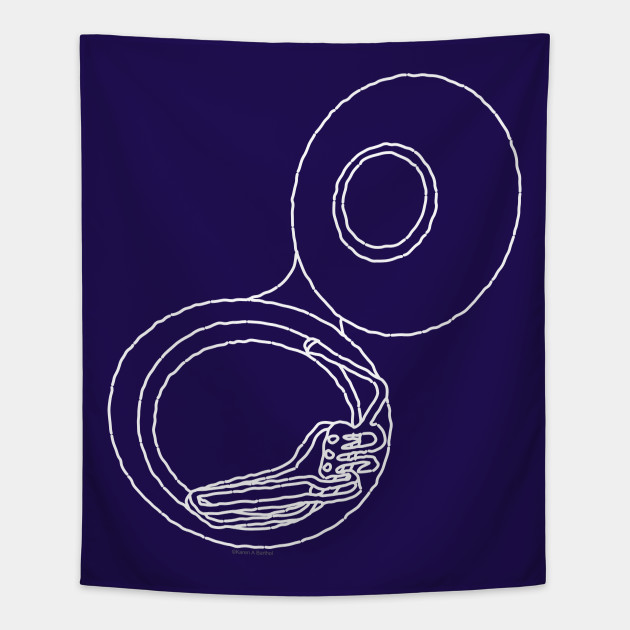 630x630 Rough White Tuba Drawing - Sousaphone Drawing