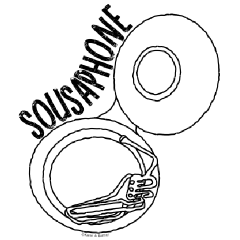 240x240 Sousaphone Drawing Baby Clothes Funny Musician - Sousaphone Drawing