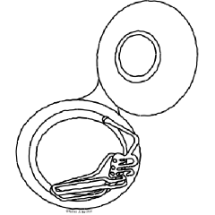 240x240 Sousaphone - Sousaphone Drawing