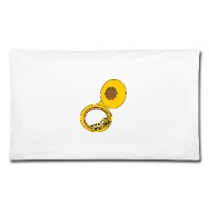 190x190 tuba drawing pillowcase spreadshirt - Sousaphone Drawing