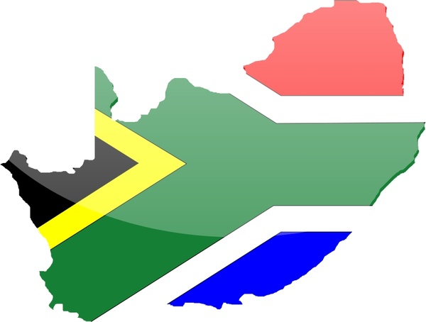 600x454 south african flag free vector in open office drawing - South Africa Drawing