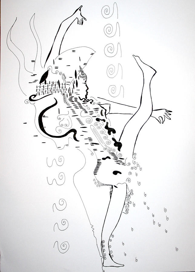 644x900 zulu dance - South Africa Drawing