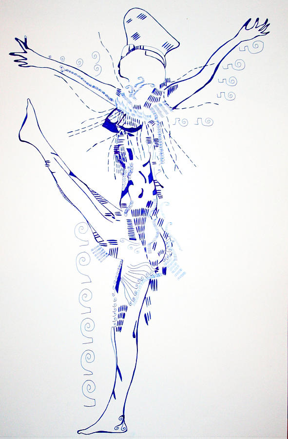 591x900 zulu dance south africa drawing - South Africa Drawing