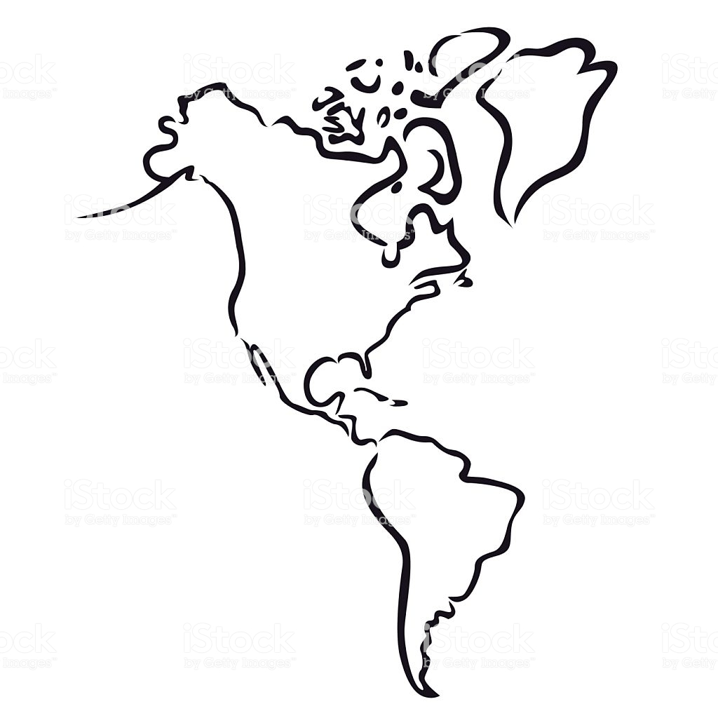 1024x1024 south america clipart black and white great free clipart - South America Drawing