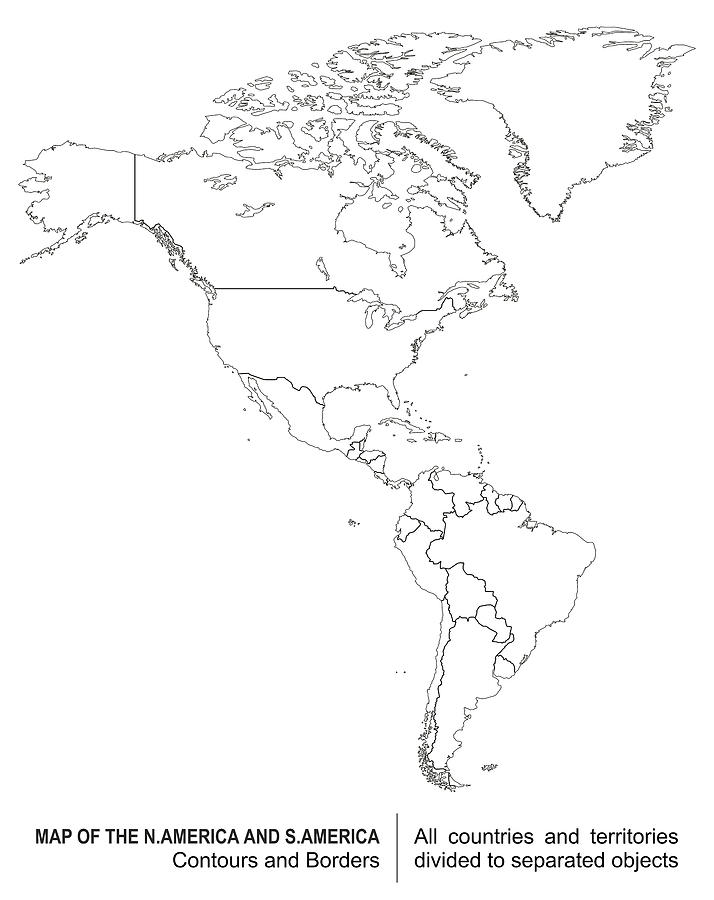 714x900 contour map of north and south america - South America Drawing