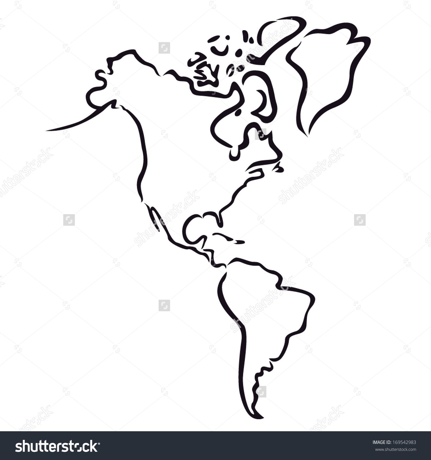 1500x1600 drawing of north and south america clipartxtras clipart - South America Map Drawing