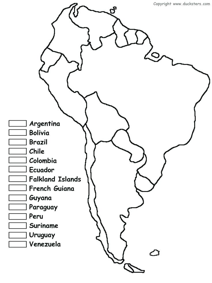 736x981 south america coloring pages map new - South America Map Drawing