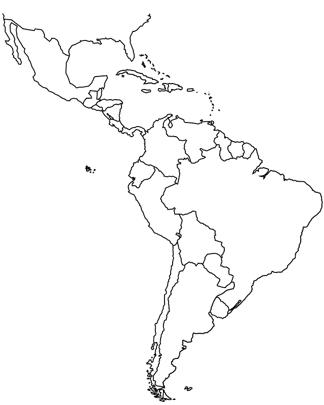 640x800 wku in latin america western kentucky university - South America Map Drawing