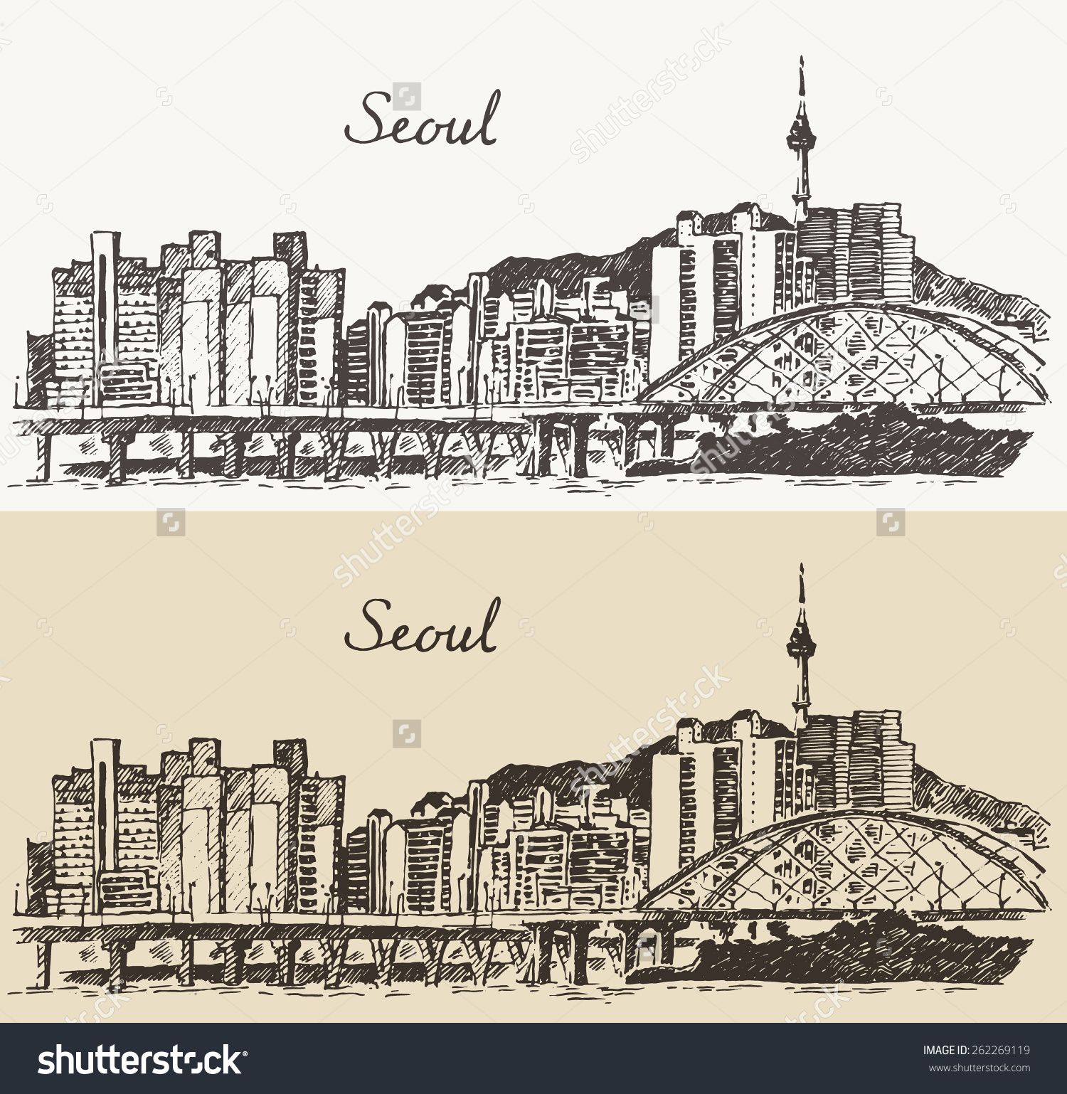 1500x1538 seoul special city architecture - South Korea Drawing
