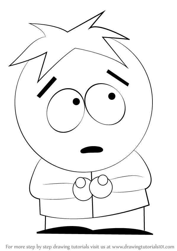 598x845 learn how to draw butters from south park - South Park Drawing
