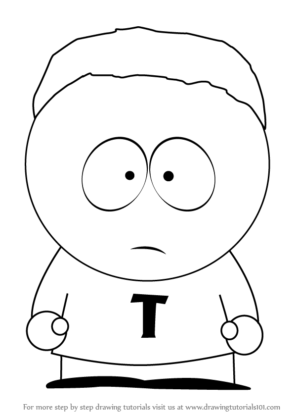 599x846 Learn How To Draw Token Black From South Park - South Park Drawing