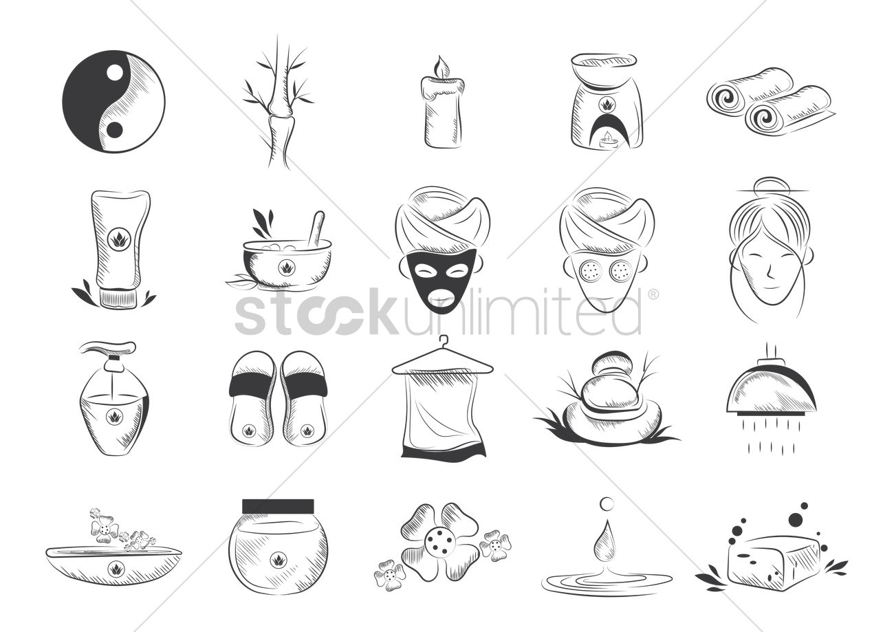 1300x919 free collection of spa icons vector image - Spa Drawing