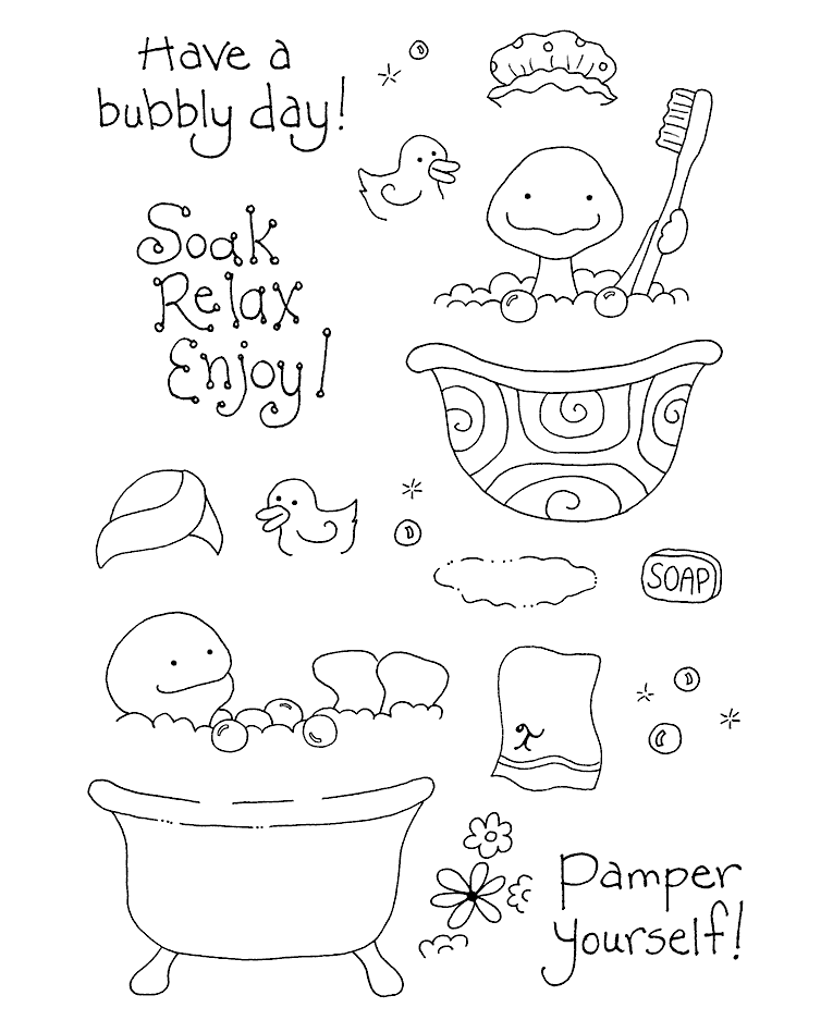 765x937 spa turtle clear stamp set - Spa Drawing